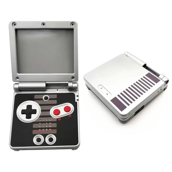 Customized GBA SP Extra Housing Case Shells Full Set Colorful Pattern Replacement, for Gameboy Advance SP Game Console, UV Printing Outer Enclosure with Plastic Screen Lens / Buttons / Rubber Pads / Screws / Sticker Accessories - Image 5