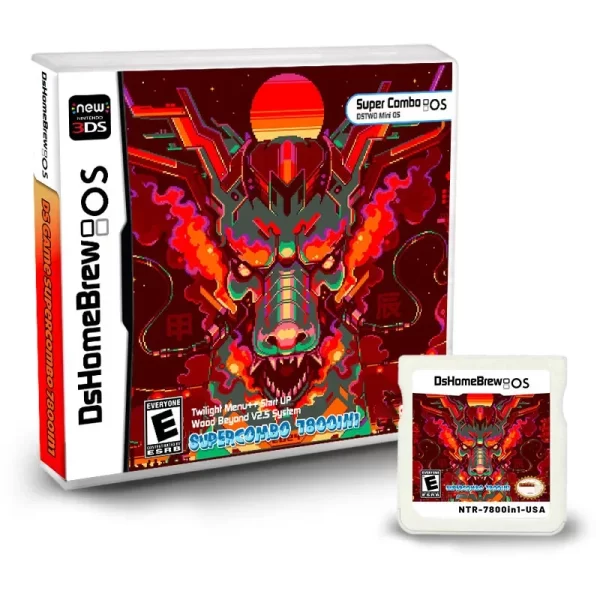 Best NDS 3DS 7800 Gams in 1 R4 Card Game Card Combination Cartridge for Nintendo NDSL NDSi DSi XL 2DS 3DS XL NEW 3DS 2DS XL / LL, White Large Capacity New System English Game Simulator Collection Wood V2.5