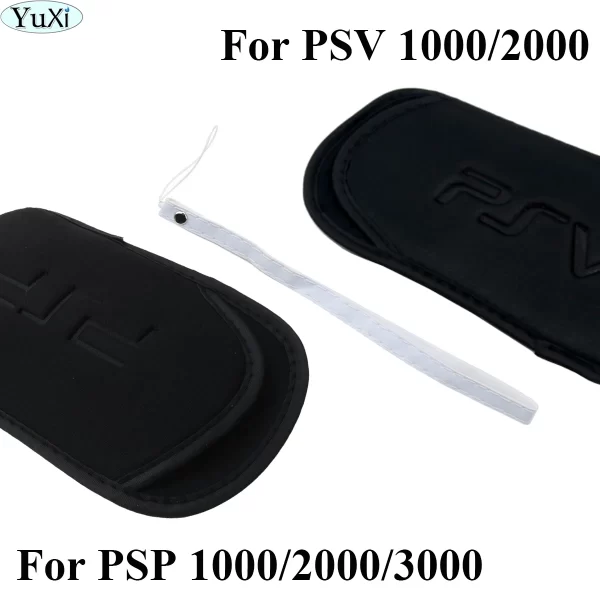 New 3DS PSP Carrying Storage Bag Soft Protective Carry Pouch, for Nintendo Switch Lite New 3DS 2DS XL LL, Sony Playstation Portable Go Vita PSP 3000 2000 1000 Sponge Bag Black Sponge Bag - Image 5