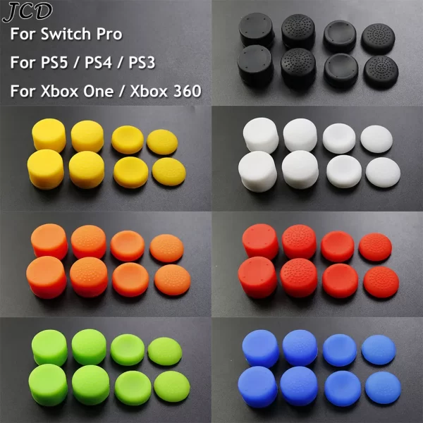 New PS5 Controller Extra ThumbStick Grip High Joystick Rubber Cap, for Sony PlayStation 5 4 3 Xbox One Slim Nintendo Switch Pro Wireless Controllers, Heightened Nonslip Thumb Stick Cover 8 PCS Set Accessories