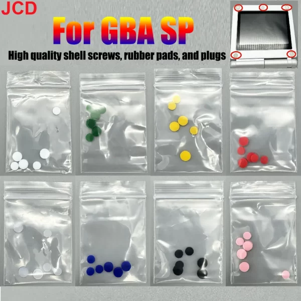 1 Set High Quality For GBA SP Replacement Screw Dust Plug Cover Rubber Plug For Nintendo Gameboy Advance SP Console Shell Housing Case