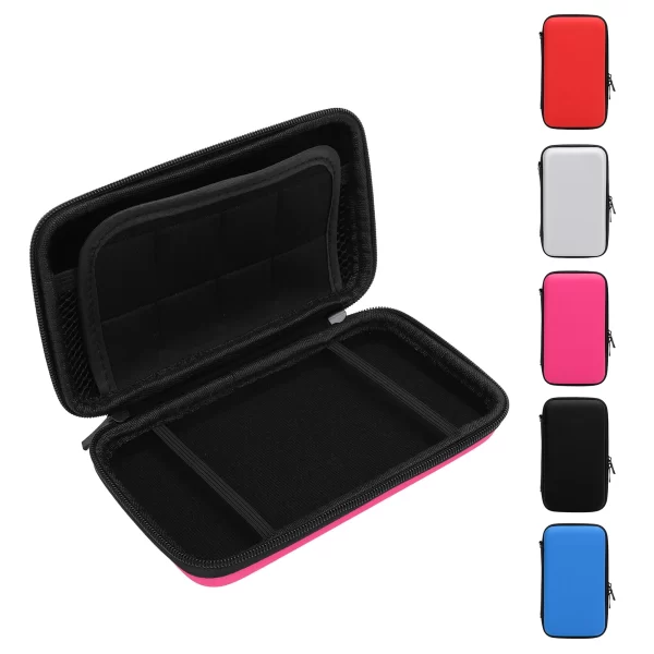New 2DS XL Hard Carrying Case + 8 Slot Game Cards Storage Bag, for Nintendo New 2DS XL / LL 2DSXL Console, Impact Resistance EVA Protective Carry Case Travel Pouch Bag Multi Colors Available