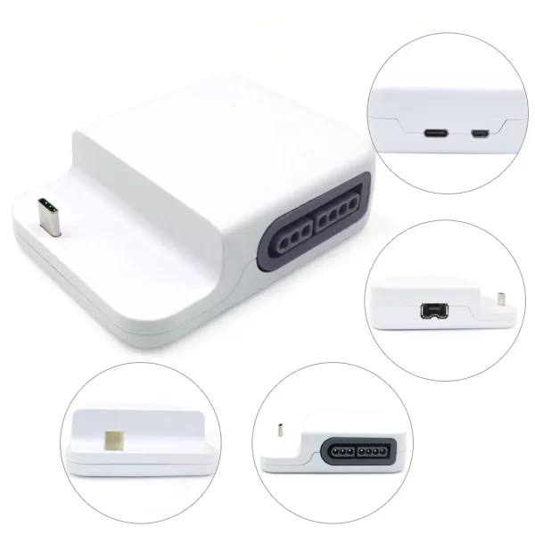 Best Nintendo Gameboy Advance to TV HDMI Adapter Dock Station, for GBA Game Console Modded with IPS LCD Backlight Kit 720x480 720P Retro Pixel, to Switch Converter SNES Controller USB-C Charger - Image 3