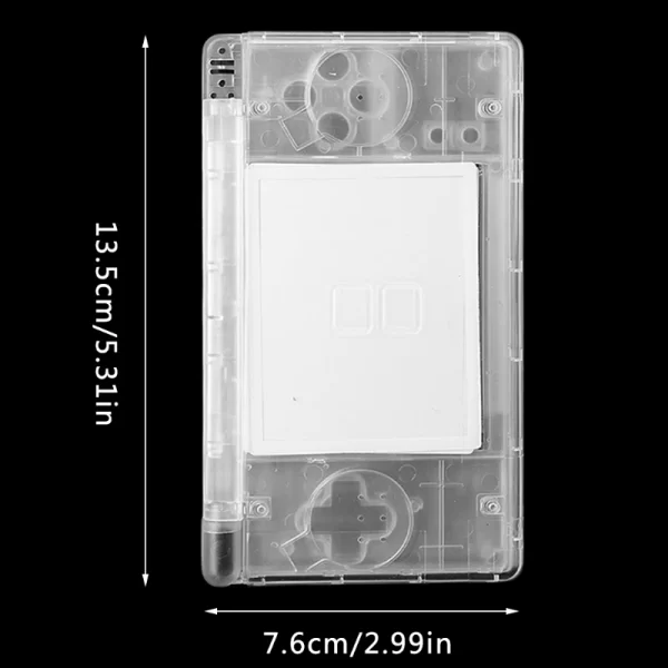 New NDSL Extra Replacement Housing Case Clear Shell Full Set Replacement, for Nintendo DS NDS Lite Handheld Game Console, DIY Outer Enclosure Shells + Screws, Rubber Pads, Buttons Accessories - Image 6