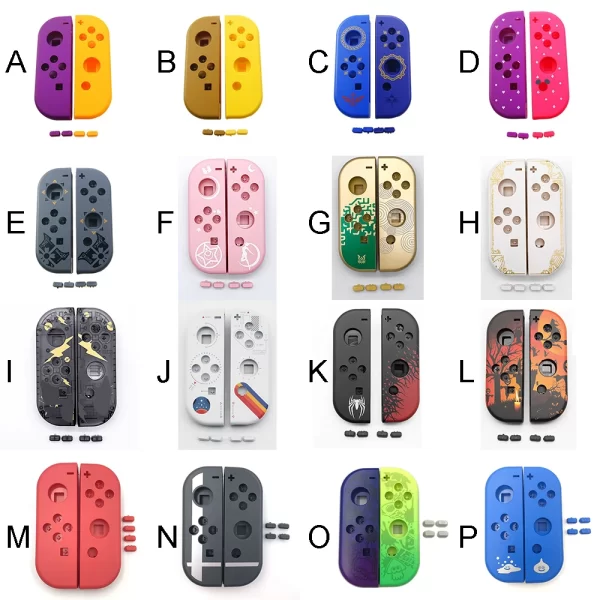 Joy-Con Extra Housing Case Shell with SL SR Buttons Set Replacement, for Nintendo Switch Oled Right / Left Controllers, Limited Edition Custom DIY Outer Enclosure Covers Colorful High-Quality
