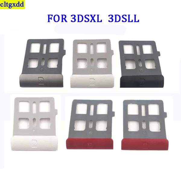 3DSXL Extra Game Card Slot SD Card Tray Replacement, for Nintendo Old 3DS XL / LL Handheld Game Consoles, Games Card Bracket Cover Multi Colors Red / Black / Grey / White / Sliver Accessories