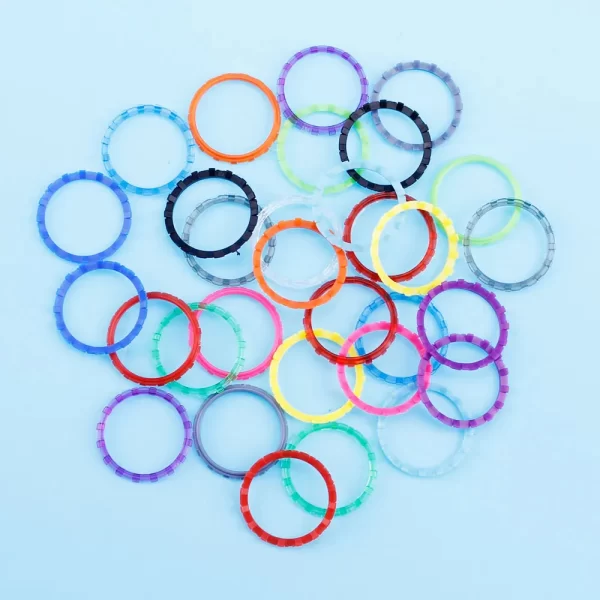 Colorful PS5 Controller Thumbstick Joystick Cover + Decorative Rings Replacement, for Sony PlayStation 5 Controllers, Extra DIY Non-Slip 3D Plastic Analog Joy Stick Caps 4 PCS Set Accessories - Image 2