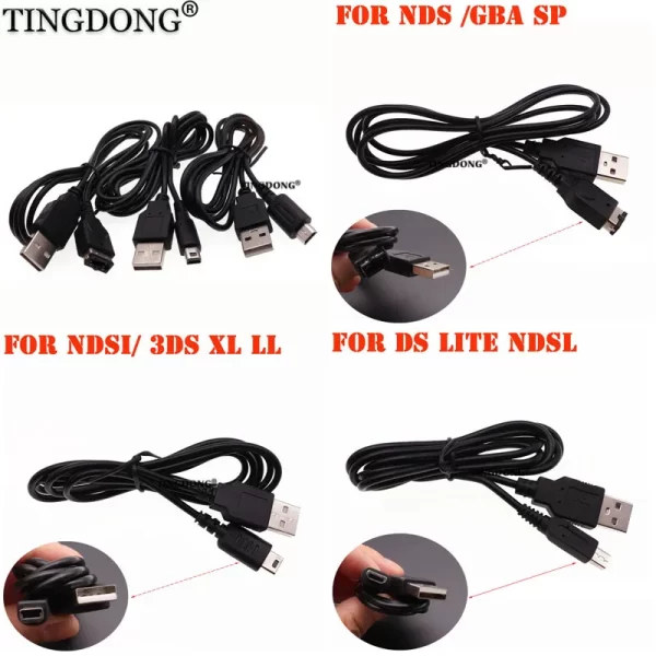 1PCS USB Data Charger Charging Power Cable Cord for Nintendo DS Lite DSL NDSL NDSi 3DS New 3DS XL LL NDS GBA SP