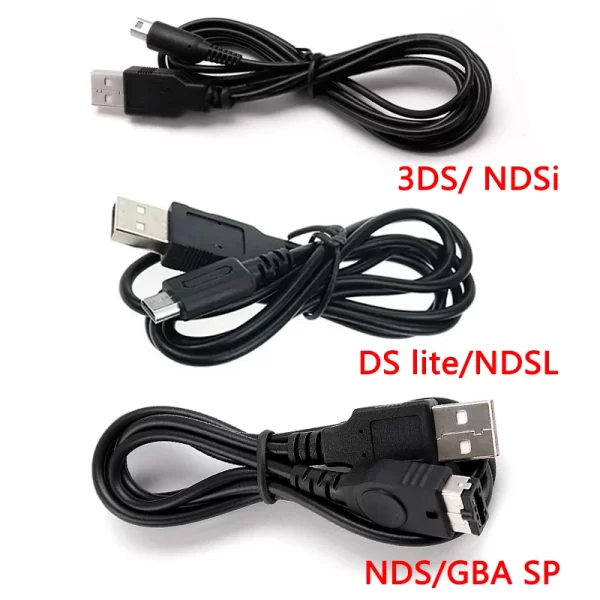 USB Data Charger Charging Power Cable Cord for Nintendo DS Lite DSL NDSL For NDSi 3DS New 3DS XL LL NDS GBA SP Handheld Game Console