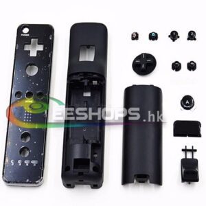 Genuine New Outer Case Housing Shell Enclosure 14pcs Full Set Black for Nintendo Wii Remote Controllers Old Edition Replacement Spare Parts