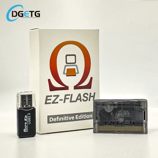 EZ-FLASH Omega Definitive Edition Real Time Clock Support TF Card with 8GB 16GB 32GB SD Memory Card Full of Games 1000 / 1500 / 2600 in 1, EZ4 3-in-1 Reform for Gameboy Advance Color GB GBC NES Games Accessories