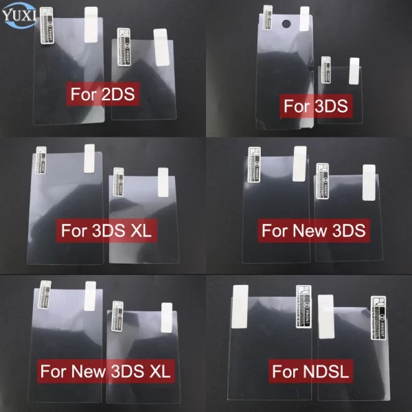 New 3DS XL Screen Protector Clear Soft Protective Film, for Nintendo 2DS 3DS XL/LL 3DSXL 3DSLL DS NDS Lite NDSL Handheld Console, High Transmission Transparent Top / Bottom Display Surface Guard Skin Anti-scratch Cover Accessories