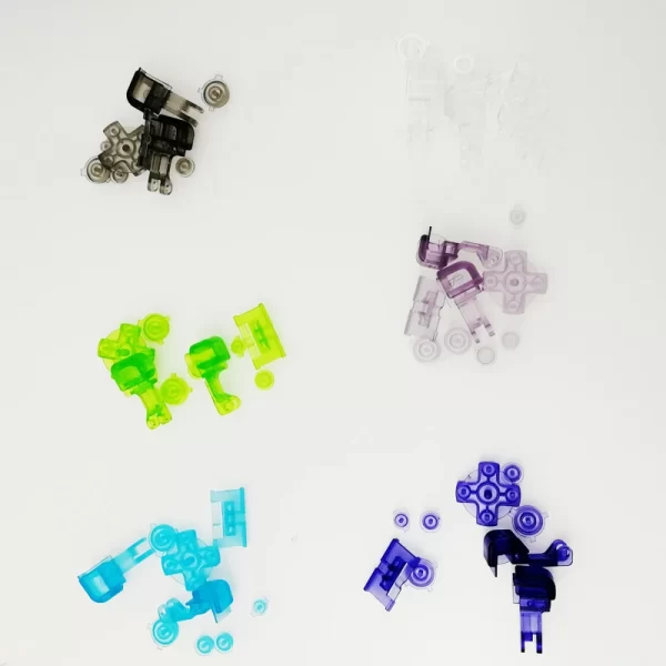 New GBA SP Extra Buttons Full Replacement 19 Colors Available, for Nintendo Gameboy Advance SP Console Original / Refurbished / IPS Modded, Clear A B D-Pad Select Start Power On/Off L R Button 9 PCS Spare Parts Accessories - Image 3