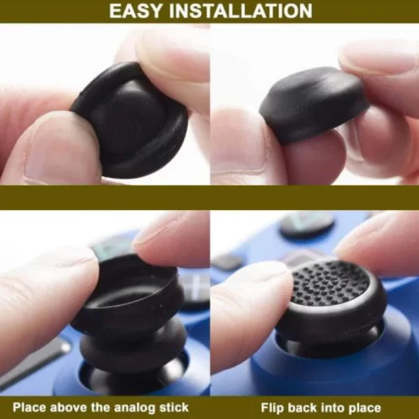 Pack 2 PS5 PS4 PS3 Controller Non-slip Silicone Joystick Cover Thumb Stick Grips, for Nintend Switch Pro Sony PS3 PS4 PS5 Xbox 360, Xbox One Elite Series Controllers, Colored Circle Rubber Thumb Stick Protective Caps Accessories - Image 4