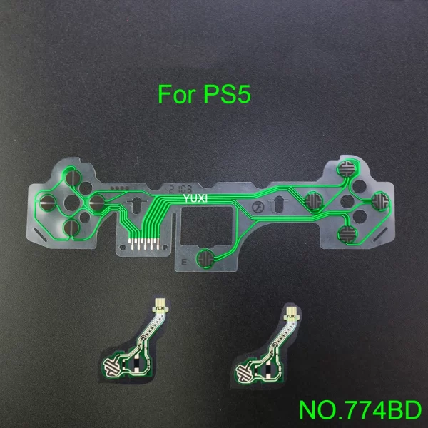 PS5 PS4 PS3 PS2 Controller KeyPad Flex Cable Circuit Board Ribbon Replacement, for Sony PlayStation 5 4 3 2 Pro Slim Wireless Controllers, Conductive Film PCB Conducting Flexible Cables Spare Parts Accessories - Image 2