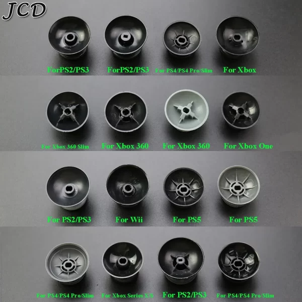 PS2 PS3 PS4 Controller Thumbstick Replacement Black Joy Stick Cap 2 PCS Set, for Sony PS5 4 Pro Slim Xbox 360 S Series X / S Nintendo Wii U GamePad Controllers, NonSlip Analog Thumb Joystick Mushroom Cover Accessories - Image 3