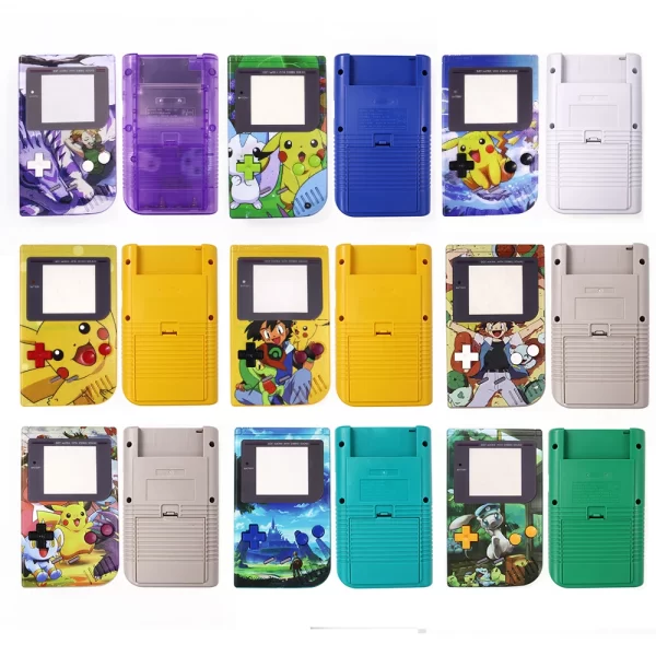 Customized GBO GB DMG Housing Case Shells Full Set Replacement Multi Patterns, for Nintendo Gameboy Original Classic Console, DIY UV Printing Colorful Outer Cover Enclosure + Buttons, Screen Lens, Rubber Pads, Label, Tools - Image 2