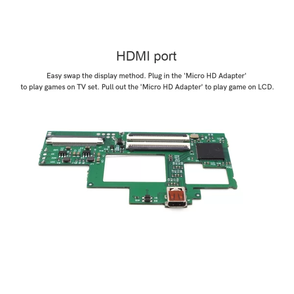 New 40-Pin GBA HDMI Adapter HDTV Converter PCB Mod Kit, for 40-Pin Original Gameboy Advance AGS-101 V2 IPS Backlight LCD Modded Console, Micro HDMI Output Playing Games on TV Set, Internal PCB Board / Ribbon Cables / Tools - Image 4