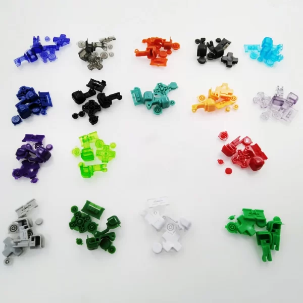 New GBA SP Extra Buttons Full Replacement 19 Colors Available, for Nintendo Gameboy Advance SP Console Original / Refurbished / IPS Modded, Clear A B D-Pad Select Start Power On/Off L R Button 9 PCS Spare Parts Accessories