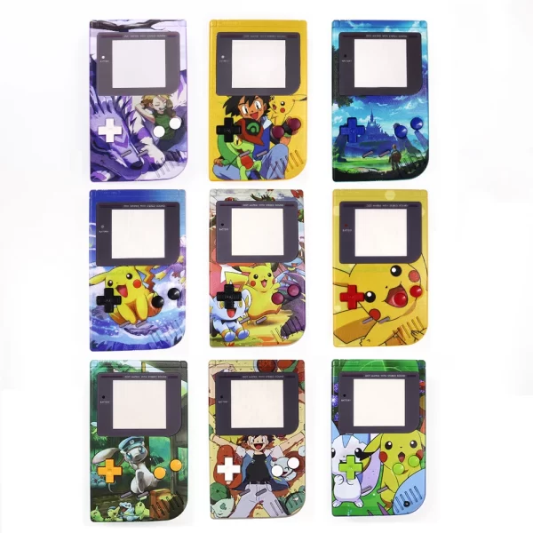 Customized GBO GB DMG Housing Case Shells Full Set Replacement Multi Patterns, for Nintendo Gameboy Original Classic Console, DIY UV Printing Colorful Outer Cover Enclosure + Buttons, Screen Lens, Rubber Pads, Label, Tools