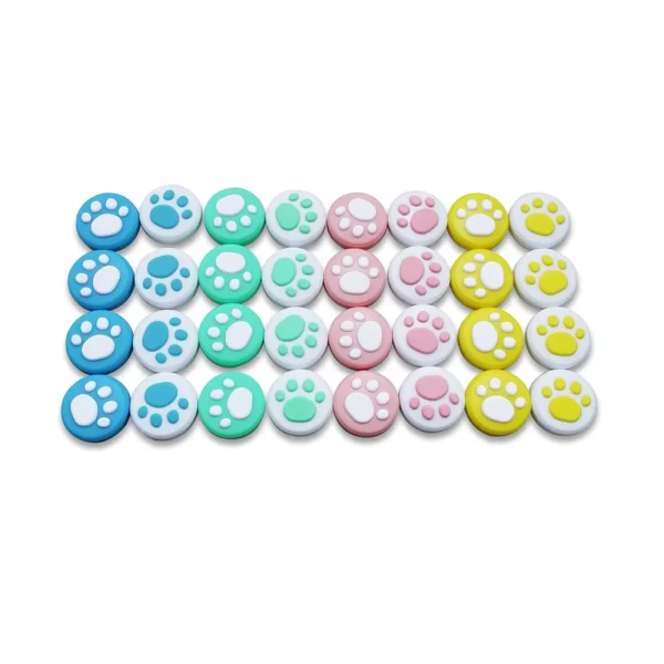 Nintendo Switch Lite Joystick Thumb Grip Colorful Cat Claw Rubber Cap Pack 2 Set, for Sony PS5 PS4 Xbox One S 360 Joy-Con Controllers, Nonslip Silicone thumbstick Joy Stick Cap Protective Cover Accessories - Image 2
