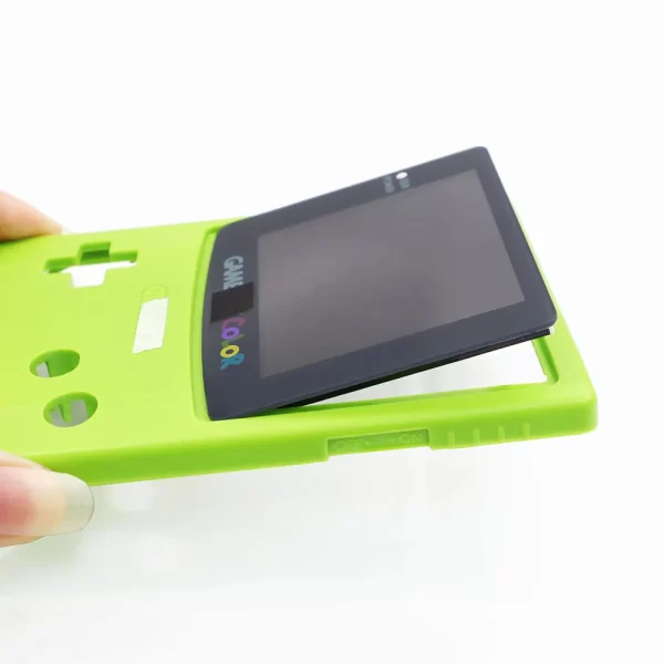 GBC V5 Laminated IPS Mod Kit White Glass Lens Screen with Backlight + Apple Green Pre-cut Housing Case Shell Set Replacement, for Nintendo Gameboy Color 25% Larger Display Retro Pixel OSD Menu 10lv High Brightness Accessories - Image 3