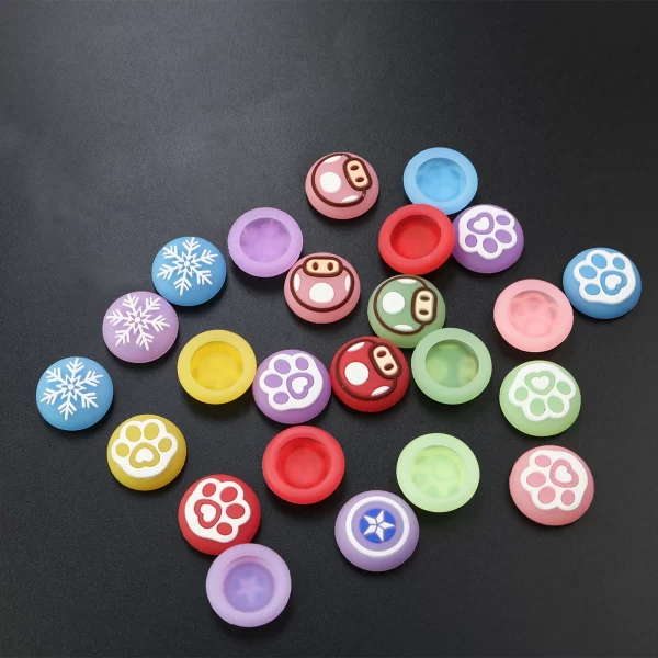 Cute PS5 PS4 PS3 Thumb Stick Grip Pink Cartoon Cat Claw Soft Rubber Cover 2 PCS Set, for Sony PlayStation 3 4 5 Xbox One Slim Series X/S Controller, Super Mario Bro Nonslip Silicone thumbstick Caps Accessories - Image 4