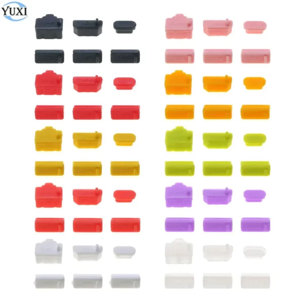 New PS5 PS4 PS3 Silicone Dust Plugs Multi-Color 6 PCS Set, for Sony PlayStation 5 4 3 Video Game Console, Anti-dust HDMI USB Socket Port Interface Dustproof Rubbber Plugs Protective Cover Spare Parts Accessories