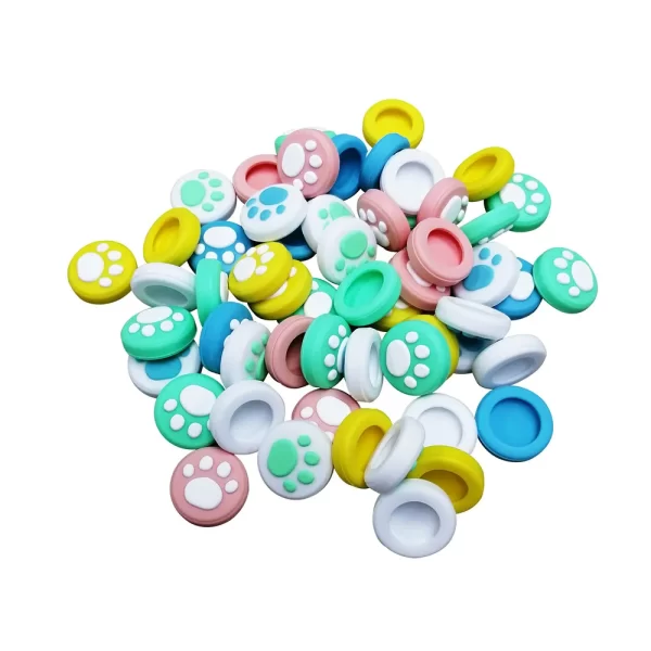Nintendo Switch Lite Joystick Thumb Grip Colorful Cat Claw Rubber Cap Pack 2 Set, for Sony PS5 PS4 Xbox One S 360 Joy-Con Controllers, Nonslip Silicone thumbstick Joy Stick Cap Protective Cover Accessories