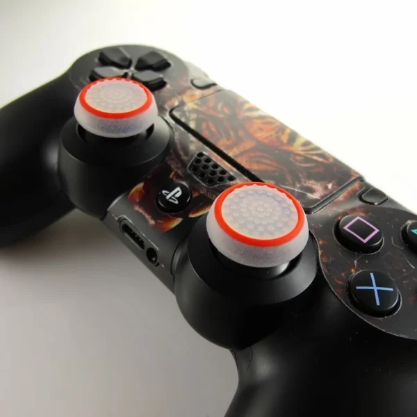 Pack 2 PS5 PS4 PS3 Controller Non-slip Silicone Joystick Cover Thumb Stick Grips, for Nintend Switch Pro Sony PS3 PS4 PS5 Xbox 360, Xbox One Elite Series Controllers, Colored Circle Rubber Thumb Stick Protective Caps Accessories - Image 3