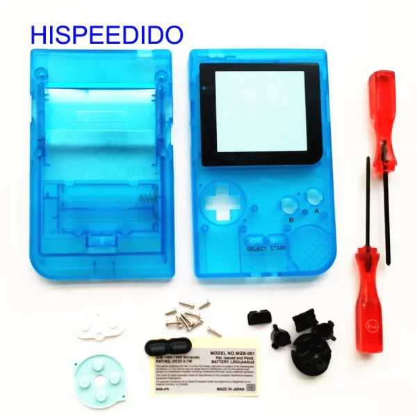New GBP Extra Housing Case Shells Full Set Replacement Multi-Color, for Nintendo Gameboy Pocket Original Console, DIY Outer Enclosure Covers with Plastic Screen Lens, Buttons, Screws, Sticker, Rubber Pads, Screwdriver Accessories - Image 3