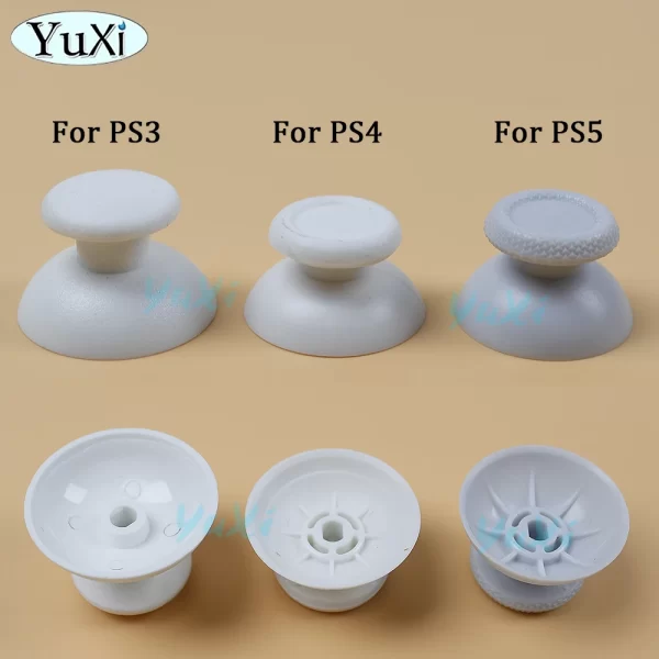 New Wii U GamePad GameCube Controller Thumbstick Replacement Grey Joy Stick Cap, for Sony PS5 PS4 PS3 Xbox 360 One Series X/S Controllers, NonSlip 3D Analog Joystick Button Cover Mushroom Hat Topper pare Parts Accessories - Image 4