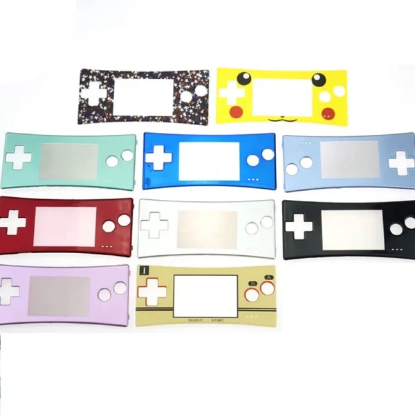 New GBM Extra Faceplate Replacement 6 Colors Available, for Nintendo Gameboy Micro Handheld Game Console, Chrome Finished Front Panel Top Cover Plate Shell w/ Screen Protector Spare Parts