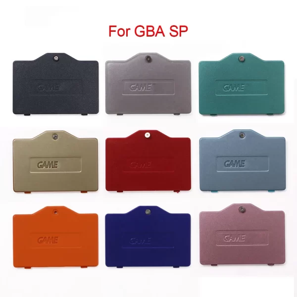 New GBA SP Extra Battery Cover Back Door with Screw Replacement, for Nintendo Gameboy Advance SP Handheld Game Console, Multi-Color Plastic Housing Case Rear Lid Shell Spare Part Accessories