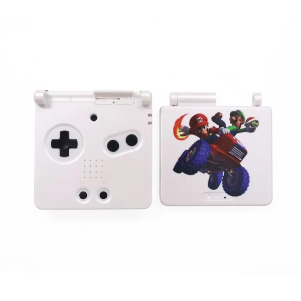 Customized GBA SP Extra Housing Case Shells Set Replacement, for Gameboy Advance SP Game Console, DIY UV Printing High Quality Outer Enclosure Covers + Buttons / Screen Lens / Rubber Pads / Sticker / ScrewDrivers - Image 5