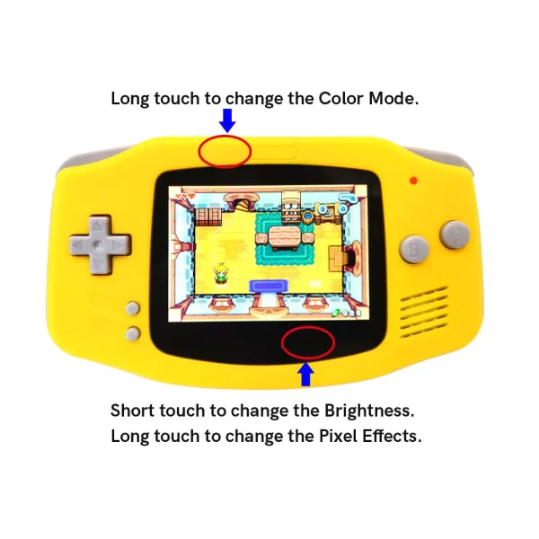 New GBA Laminated HD LCD IPS Backlight Screen Mod Kit V5 + Zelda Series Customized Housing Case Shells, 720x480 Retro Pixel 9?to 1 Display Glass Screen Lens OSD Menu 15 Adjustable High Brightnes Full Set Accessories - Image 4