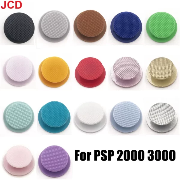New PSP2000 PSP3000 Analog Joystick Cap Non-Slip Button Multi Colors Replacement, for Sony PlayStation Portable PSP 2000 3000 Slim Handheld Game Console, 3D Rocker Cap Mushroom Head Hat Cover Spare Parts Accessories