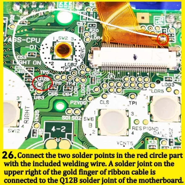 New GBA SP V4 / V3 IPS LCD Mod Kit Pre-Laminated Backlight Screen Replacement, for Nintendo Gameboy Advance SP AGS-101 AGS-001, 10% Larger Display for Original Housing Case No Cut Need, Glass Lens OSD Menu High Brightness Adjustable - Image 4