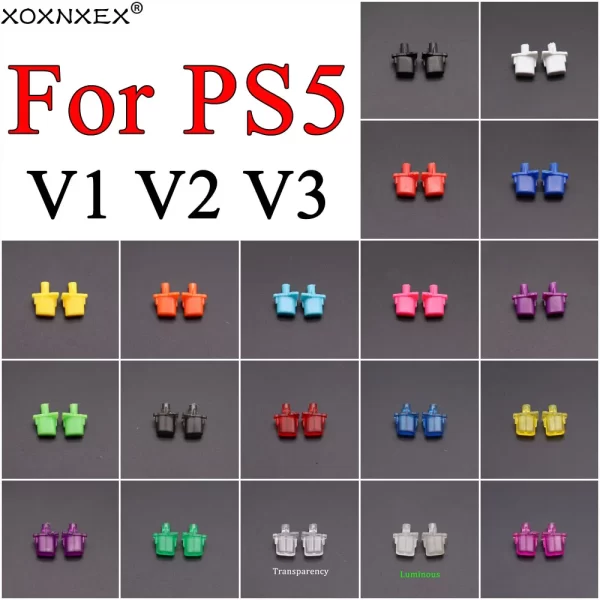 New PS5 Extra Share Button Option Key 2 Pcs Set Multi-Color Replacement, for PlayStation 5 Controllers V1 V2 V3 BDM-010 020 030, L1 R1 L2 R2 Right / Left Sharing Optional Buttons Spare Parts Accessories