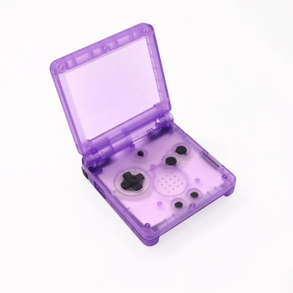 Multi-Color Transparent GBA SP Housing Shell Case Replacement, for Nintendo Gameboy Advance SP AGS 001 010 Original Console, High Quality Clear Outer Covers with Plastic Screen Lens, Screws, Buttons, Rubber Pads, Label Full Set - Image 5
