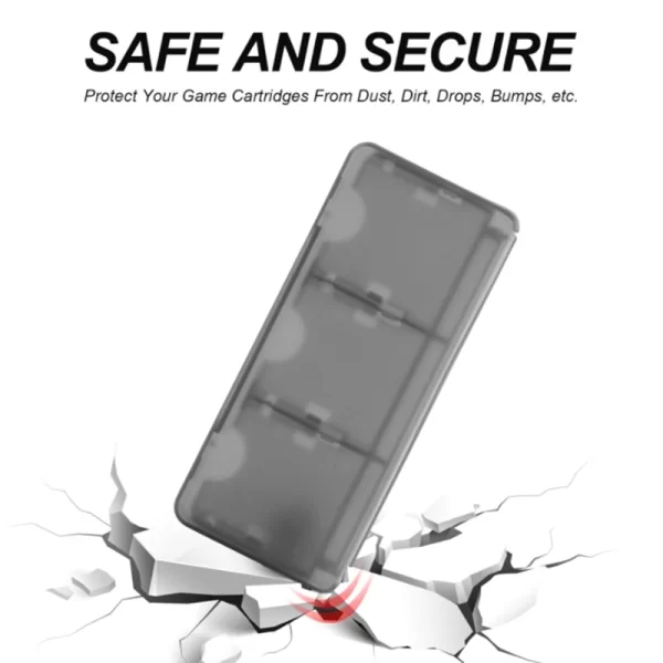 3DS NDS Game Card Cartridge Storage Case 6-in-1 Protective Box, for Nintendo DS NDS Lite New 3DS XL/LL NDSi XL / LL DS Lite NDSL Handheld Consoles, Dustproof Anti-Bump Clear Black Portable Cards Holder Carrying Pocket Accessories - Image 4