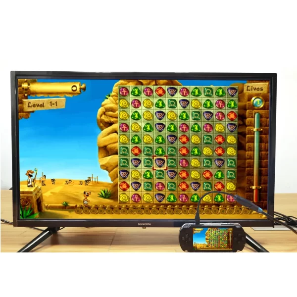 PSP 1000 Internal Digital HDMI TV Mod Kit Replacement, for Sony PlayStation Portable 1000 720P HDMI-Compatible Micro Output Converter Module, Playing Games on TV 3 Aspect Ratio, PCB Board + Mini HDMI Adapter + Ribbon Flex Cable - Image 3