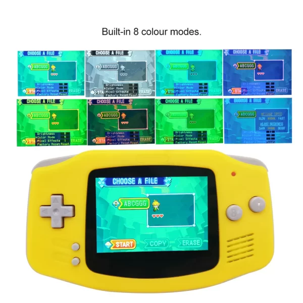 Gameboy Advance 720*480 Drop in IPS LCD Mod Kit Replacement, GBA 3.0" 720*480 Drop in Screen Display with 15 Brightness / Retro Pixel Effect / 9-to-1 / OSD Menu / Add Desaturation + Customzied Housing Case + Tools Full Set - Image 4