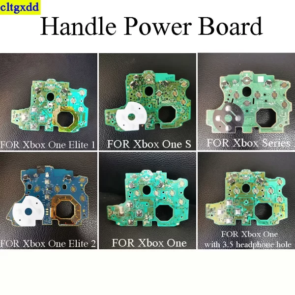 Original Xbox One S Elite Series Controller Circuit Board Power Supply Sub-Panel Module Replacement, for Xbox One S Elite Wireless Controllers Series 1 2, LB RB Button Keypad Main Board with 3.5mm Headset Jack Spare Parts Accessories