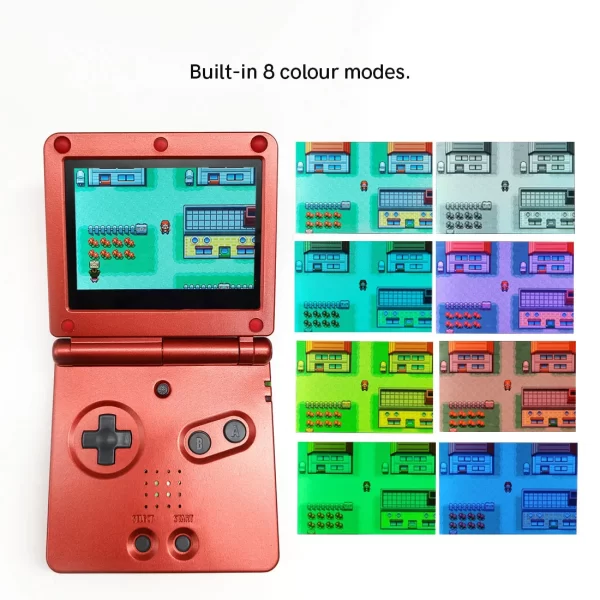 New GBA SP Easy Install IPS V5 Screen Pre-Laminated Backlight Mod Kit Replacement, for Nintendo Gameboy Advance SP Handheld Game Console, 720x480 Retro Pixel Real Drop in Same Size IPS LCD Glass Lens + Multi Color Housing Case - Image 3
