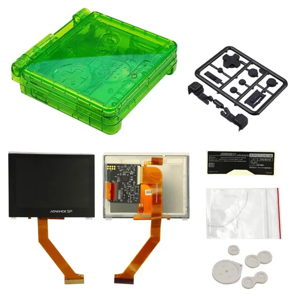 New GBA SP Laminated Screen V4 LCD Mod Kit +Customized Housing Case Shell Sets Replacement, for Nintendo GameBoy Advance SP AGS-101 001, 3.1" Large Adjustable High-Brightness Display Upgrade Original Shells No Cutting Accessories - Image 5