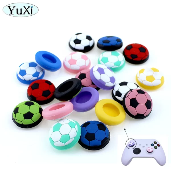 New Xbox One 360 Series Controller Nonslip Silicone Thumb Stick Grips Football Style, for Sony PlayStation 3 4 5 P5 PS4 PS3 Xbox One S Series X / S Controllers, Colorful Soft Rubber ThumbStick Protective Cover Accessories - Image 4