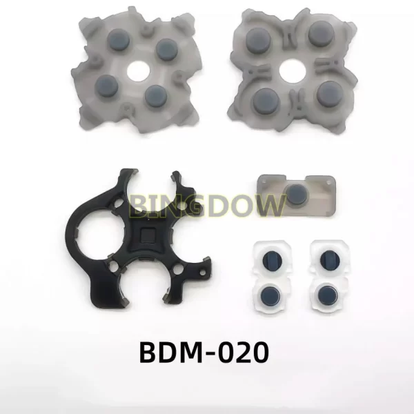 Original PS5 Controller D-Pad Button Pads + Conductive Keypad Film Ribbon Replacement, for Sony PlayStation 5 V1 V2 V3 V4 Wireless Controllers, Silicone Membranes + Circuit Board PCB Film Flex Cable Spare Parts Accessories - Image 3