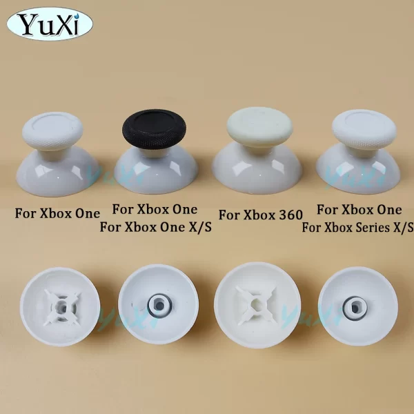 New Wii U GamePad GameCube Controller Thumbstick Replacement Grey Joy Stick Cap, for Sony PS5 PS4 PS3 Xbox 360 One Series X/S Controllers, NonSlip 3D Analog Joystick Button Cover Mushroom Hat Topper pare Parts Accessories - Image 3