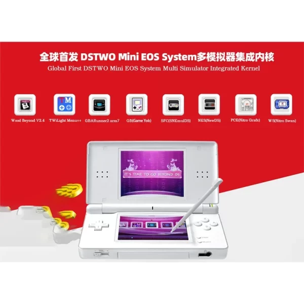 7800 In 1 64GB DS NDS 3DS Game Cartridge Combined Card, English Ultimate Retro Games Collection Pack, Customized DSTWO EOS MINI OS WOOD V2.4, for Nintendo DS DSi NDSi New 3DS 2DS 3DS XL LL Dual Screen Handheld Console - Image 3